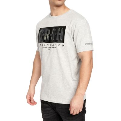 Crosshatch Meshmore Raised Rubber Print T-Shirt M